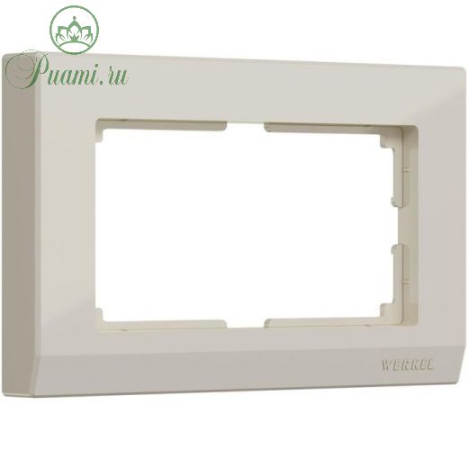 Рамка для двойной розетки WL04-Frame-01-DBL-ivory, цвет слоновая кость