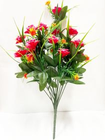 Искусственный букет розы пластик 11 голов с добавкой 50 см 5 расцветок