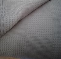 Ткань на отрез вафельная серая 220 см, Турция