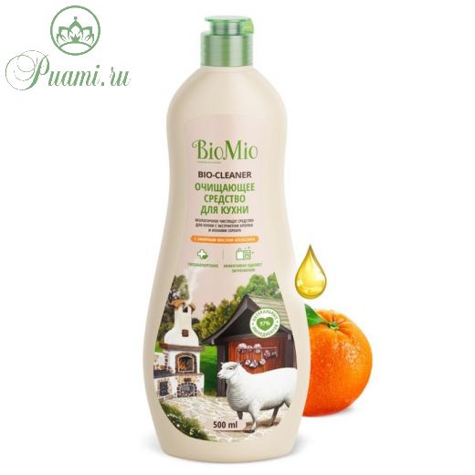 Чистящее средство BioMio "Апельсин", спрей, для ванной комнаты, 500 мл