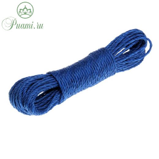 Верёвка бельевая Доляна, d=3 мм, длина 20 м, цвет МИКС