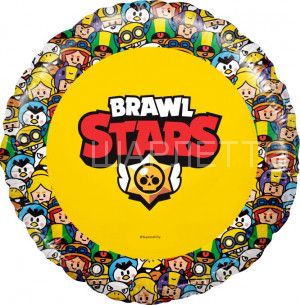 Шар Круг  "Бравл Старс / Brawl Stars" желтый
