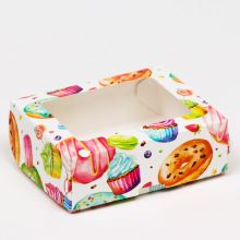 Коробка складная "Пончики", 10 х 8 х 3,5 см