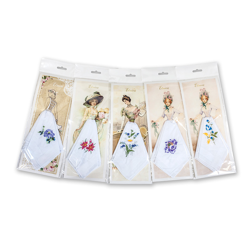 Сувенирный набор "Дамские наряды" Пс10 Платок носовой женский "ETNICA"