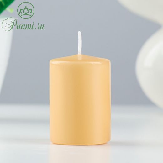 Свеча - цилиндр ароматическая "Персик", 4х6 см