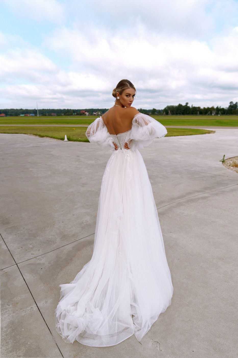 Воздушное свадебное платье-трансформер А-силуэта Арт. 095