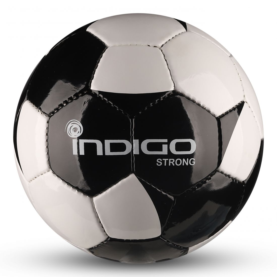 Мяч футбольный №4 INDIGO STRONG Юниор IN033 Бело-черный