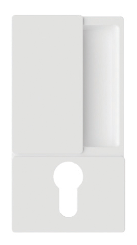 Дверная ручка AGB WAVE под цилиндр (Белый) В30003.00.FM + замок В06133.50.FM