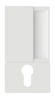 Дверная ручка AGB WAVE под цилиндр (Белый) В30003.00.FM + замок В06133.50.FM