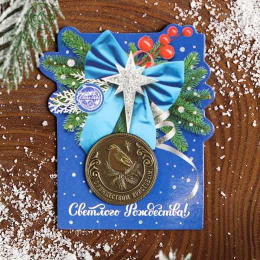 Рождественская монета-талисман «Снегирь»