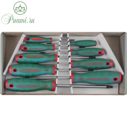 Набор отверток Jonnesway D71T109S, ANTI SLIP TORX T8-T40, 9 предметов