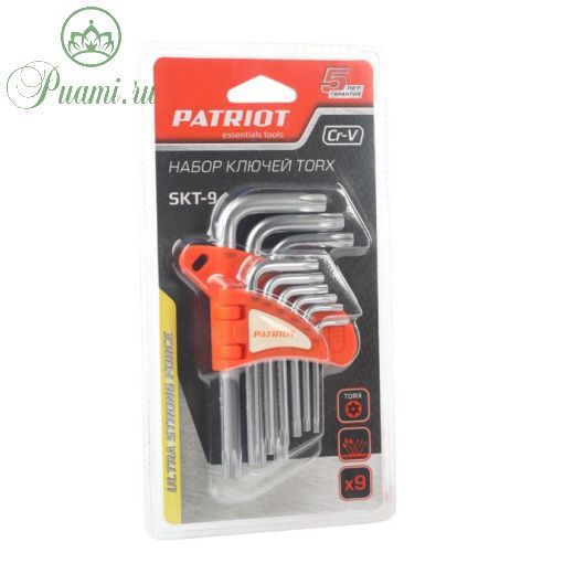 Набор ключей PATRIOT SKТ-9, TORX, T10-T50, CRV, 9 шт.