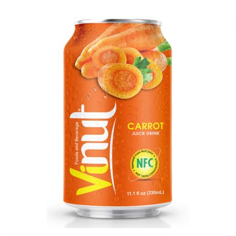 Напиток Vinut сокосодержащий "Сок моркови", объем 330 мл