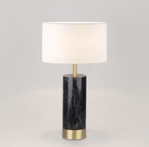 Настольная лампа Cand золото/черный мрамор + белый абажур 801011/35