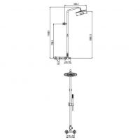 Душевая система с верхним и ручным душем Gattoni Dolce Vita GAS GS701/32 схема 2