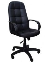 Компьютерное кресло ЯрКресло Кр45 ТГ ПЛАСТ ЭКО1, экокожа, чёрное