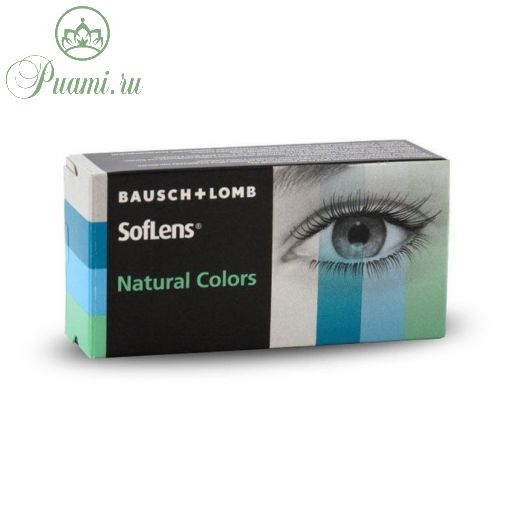 Цветные контактные линзы Soflens Natural Colors Platinum, диопт. -6, в наборе 2 шт.