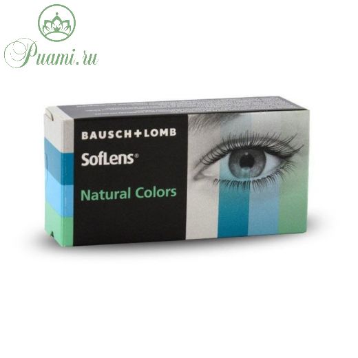 Цветные контактные линзы Soflens Natural Colors Indigo, диопт. -3,5, в наборе 2 шт.