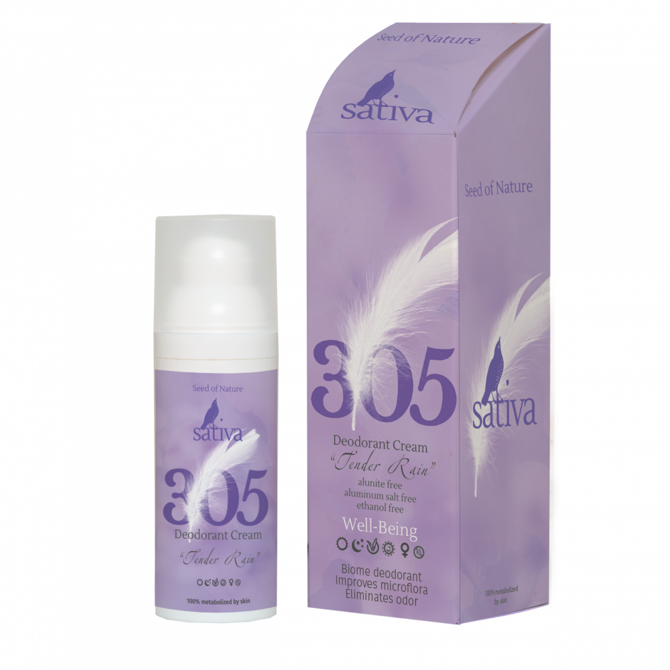 Sativa №305 Крем-дезодорант "Теплый дождь" 50 мл