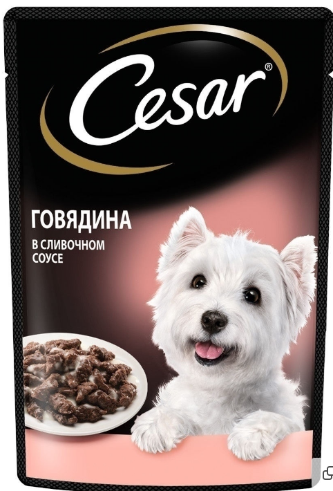 ТМ Cesar Пауч 85 гр Говядина в сливочном соусе