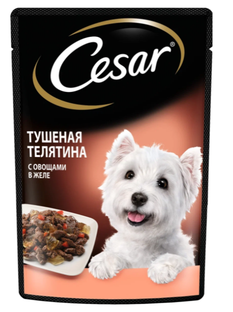 ТМ Cesar Пауч 85 гр Тушеная телятина с овощами