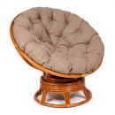 Кресло-качалка "PAPASAN" w 23/01 B / с подушкой / Cognac (коньяк), экошерсть Коричневый, 1811-5