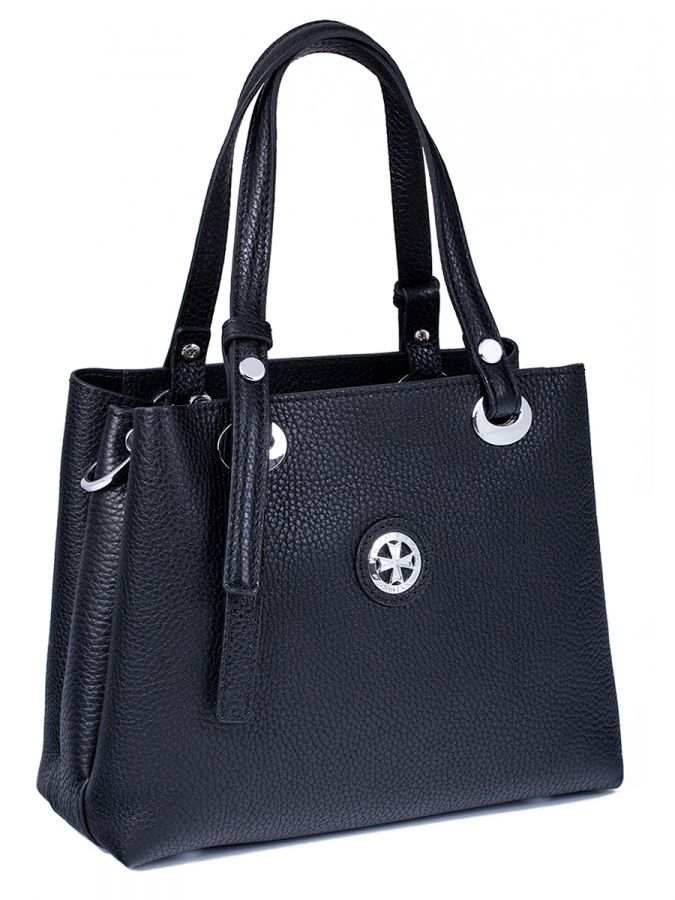 Кожаная женская сумка Narvin 9800-N.Polo Black