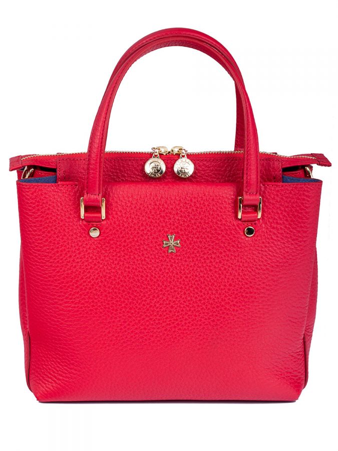 Кожаная женская сумка Narvin 9801-N.Polo Red