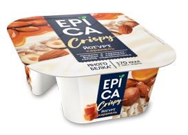 Йогурт EPICA Crispy 140гр 10,2% Орех с карамелью