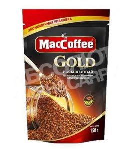 Кофе растворимый MACCOFFEE 150г Gold м/у