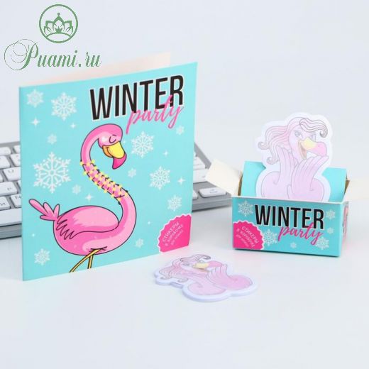 Стикеры в коробочке WINTER PARTY