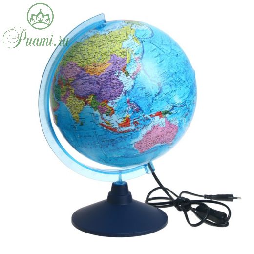 Глобус политический "Глобен", интерактивный, диаметр 250 мм, с подсветкой, с очками