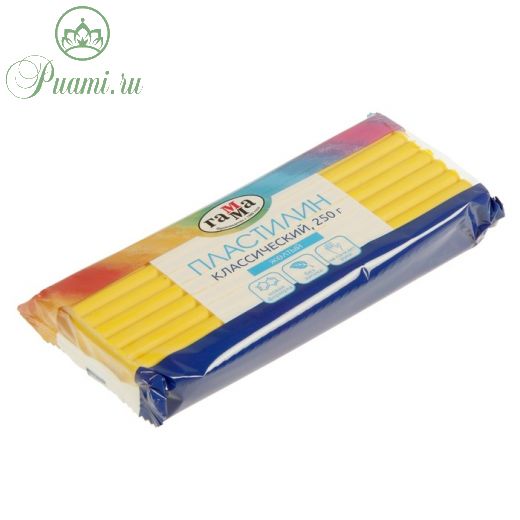 Пластилин 250 г, «Гамма» Классический, жёлтый