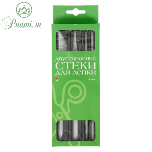 Стеки для лепки пластиковые, двусторонние, 4 штуки