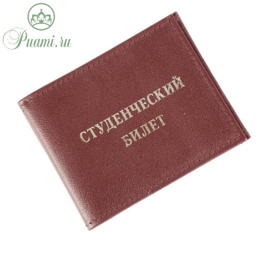 Обложка для студенческого билета+карточки  У603, кнопка, 6 карманов, н/к, бордо орфей