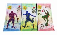 Набор памятных банкнот 20-50-100 Riyals. Qatar 2022 Fifa World Cup. Чемпионат мира в Катаре.UNC Msh Ali Oz ЯМ