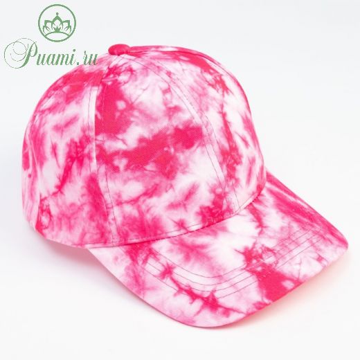 Кепка женская Tie-dye MINAKU, цвет фуксия, размер 56-58