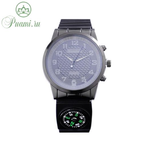 Часы наручные Kanima 2535, d=4.4  см, с компасом, силикон