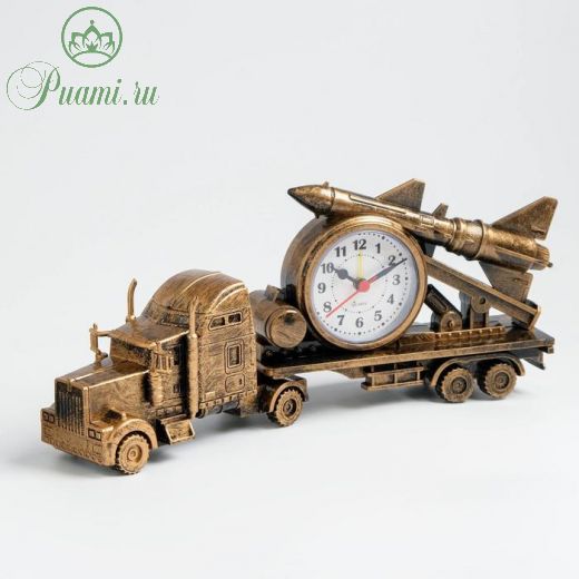 Будильник "Грузовик", дискретный ход, 13 х 31 см, d=6.5 см