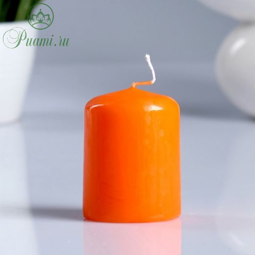 Свеча классическая "Апельсин" ароматизированная, оранжевая, 4х5 см