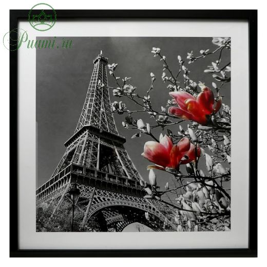 Картина стекло пэт "Весенний Париж" 70х70(74х74) см