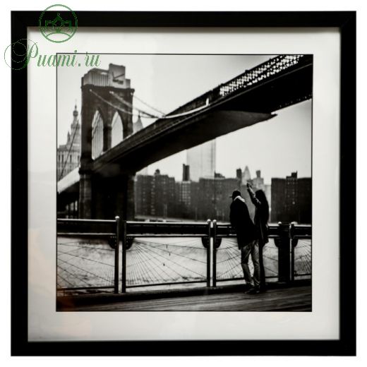 Картина стекло пэт "Бруклинский мост" 50х50(54х54) см