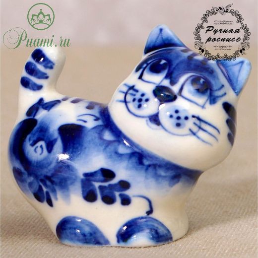 Сувенир керамика "Кот "Хвост" 5х5,5 см