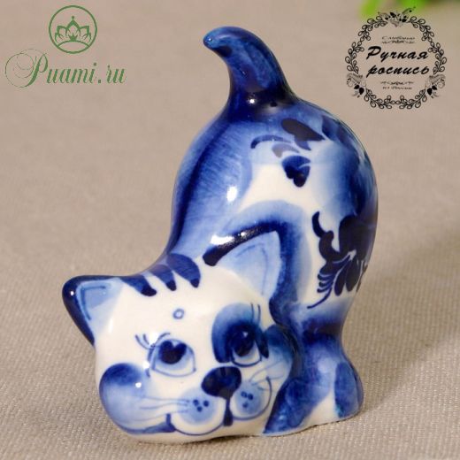 Сувенир керамика "Кот "Мурзик" 6х5,5 см