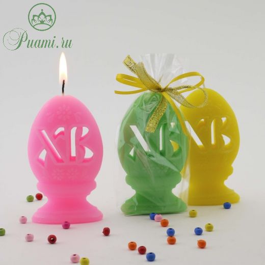 Декоративная свеча "Яйцо ХВ", микс