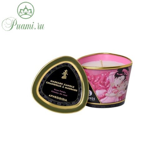 Свеча - аромамасло для массажа Shunga «Роза», 170 мл