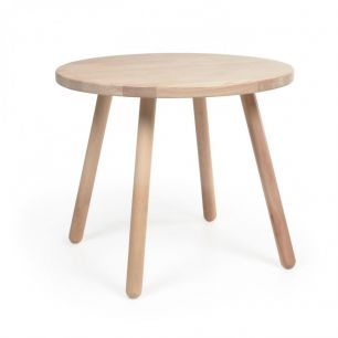 Round Dilcia table in solid rubber wood _ 55 cm