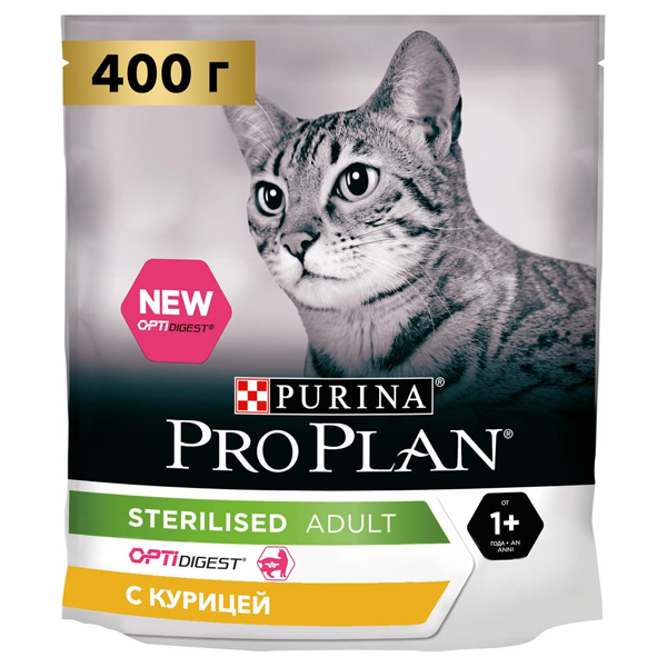 Сухой корм для стерилизованных кошек Pro Plan Optidigest Sterilised с курицей