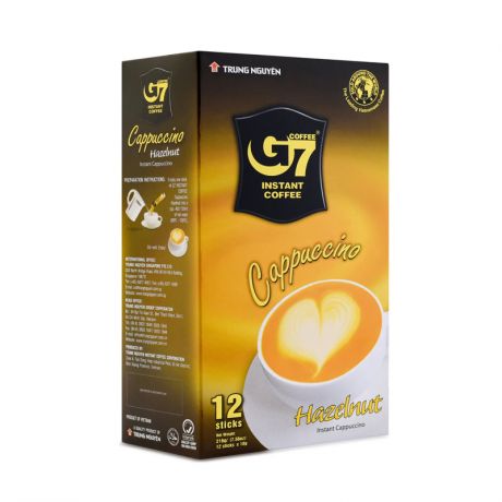 G7 Trung Nguyen кофе растворимый "Cappuccino Hazelnut", коробка 12 саше * 18 г, 216 г, Вьетнам