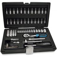 ALK-8003F Набор торцевых головок 1/4" 6гр. 54пр. Licota